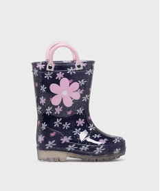 GEMO Bottes de pluie à fleurs et paillettes bébé fille - Little Love Bleu