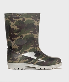 GEMO Bottes de pluie imprimé camouflage à semelle crantée garçon - 5 Miles kaki standard