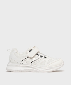 GEMO Baskets running en mesh fermeture scratch fille - 5 Miles blanc standard