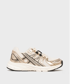 GEMO Baskets running en mesh avec détails effet métallisé fille - Lovely Wings dore