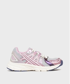 GEMO Baskets running en mesh avec détails effet métallisé fille - Lovely Wings Rose