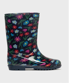 GEMO Bottes de pluie imprimé fleurs fille - Lovely Wings Bleu