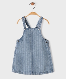 GEMO Robe en jean à bretelles bébé fille Bleu