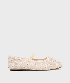 GEMO Ballerines en toile à motifs fleuris fille - Lovely Wings beige standard