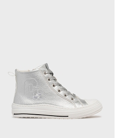 GEMO Baskets montantes en matière métallisée fille - Chipie Gris