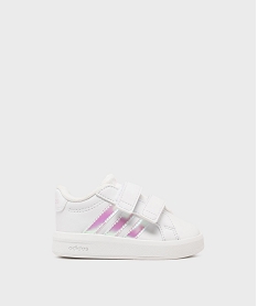 GEMO Baskets Grand Court 3.0 à scratch bébé fille - Adidas blanc standard