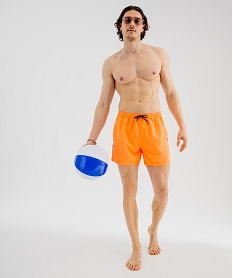 GEMO Short de bain avec taille ajustable homme orange standard