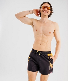 GEMO Short de bain à motif palmiers homme - Freegun noir standard