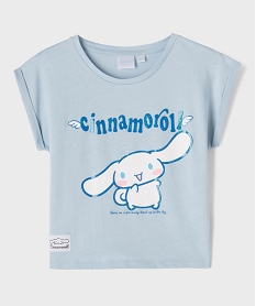 GEMO Tee-shirt manches courtes loose imprimé fille - Cinnamoroll Bleu