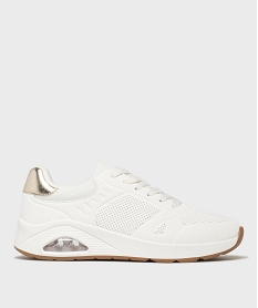 GEMO Baskets basses sur semelle à bulle d’air femme - 5 Miles blanc standard