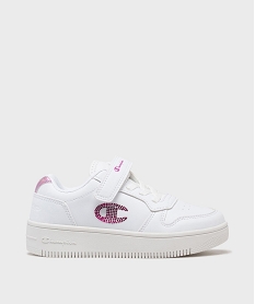 GEMO Baskets à scratch avec logo en strass fille - Champion blanc standard