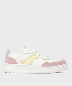 GEMO Baskets avec empiècements contrastants femme - 5 Miles Blanc