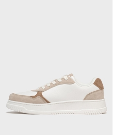 baskets avec empiecements contrastants femme - 5 miles blanc standardK860301_3