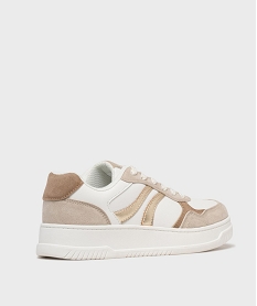 baskets avec empiecements contrastants femme - 5 miles blanc standardK860301_4