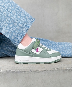 GEMO Baskets basses à lacets et scratch RD18 Low fille - Champion Vert