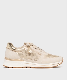 GEMO Sneakers compensées avec détails brillants femme - Valentina Baldano Beige