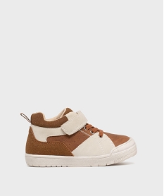 GEMO Bottillons bicolores fermeture scratch garçon - Buggy marron standard