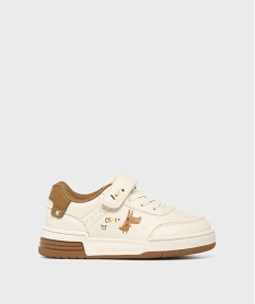 GEMO Baskets à scratch look urbain motif dinosaure garçon - 5 Miles beige standard