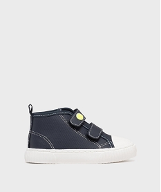 GEMO Baskets montantes en toile enduite fermeture scratch garçon - 5 Miles Bleu