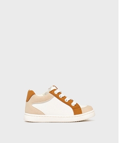 GEMO Boots à lacets et zip bébé garçon - BUGGY SHOES Brun