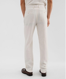 pantalon de costume en viscose et lin homme beigeK887401_3