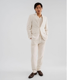 pantalon de costume en viscose et lin homme beigeK887401_4