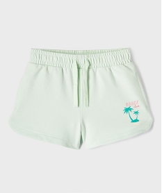 GEMO Short ample en maille French Terry fille Vert