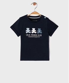 GEMO Tee-shirt manches courtes en jersey de coton imprimé bébé garçon - LuluCastagnette Bleu