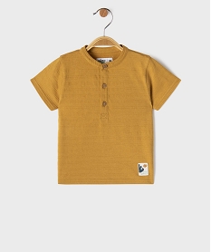 GEMO Tee-shirt manches courtes col tunisien bébé garçon Jaune