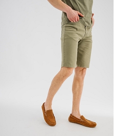 GEMO Bermuda staight en coton stretch homme kaki standard