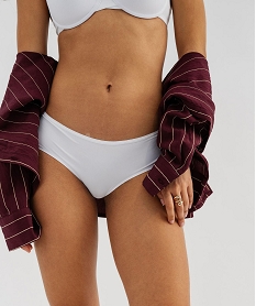 GEMO Shorty en microfibre et dentelle femme (lot de 2) blanc vif