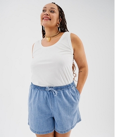 GEMO Short en jean coupe large femme grande taille bleu standard
