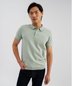 GEMO Polo à manches courtes en maille homme Vert