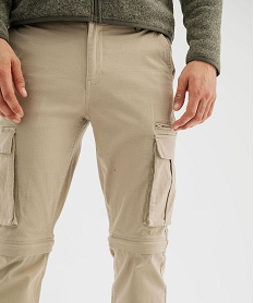 pantalon cargo 2-en-1 transformable en short homme - roadsign beigeK925001_2