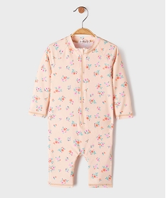 GEMO Maillot de bain combinaison à motifs fleuris bébé fille Orange