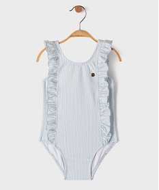 GEMO Maillot de bain une pièce à rayures et volants bébé fille - LuluCastagnette Bleu