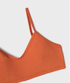 GEMO Maillot de bain 2 pièces aux reflets pailletés fille Orange