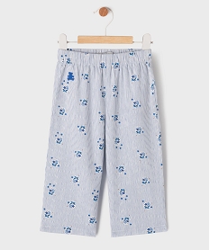 GEMO Pantalon à rayures et motifs fleuris bébé fille - LuluCastagnette Bleu