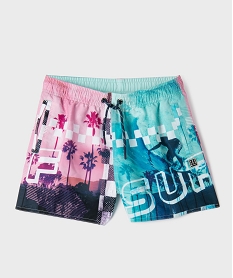 GEMO Short de bain motif surf garçon - Freegun bleu standard