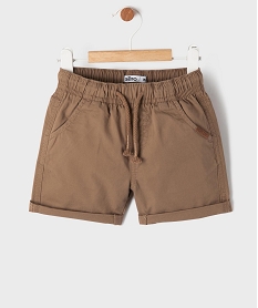 GEMO Bermuda en coton avec taille ajustable bébé garçon marron standard