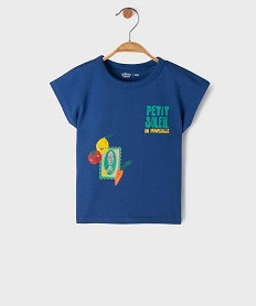 GEMO Tee-shirt à motif à manches ultra courtes bébé garçon Bleu