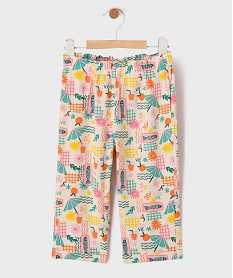 GEMO Pantalon en viscose fine et légère à taille élastiquée bébé fille Rose