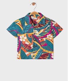 GEMO Chemise manches courtes à motifs exotiques bébé garçon Multicolore