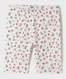 GEMO Cycliste en coton stretch fille Blanc