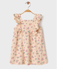 GEMO Robe sans manches à volant et motif fleuri bébé fille Rose