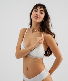 GEMO Soutien-gorge triangle avec coussinets amovibles blanc standard