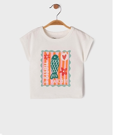 GEMO Tee-shirt manches courtes blanc standard