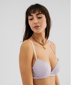 GEMO Soutien-gorge push-up à armatures en dentelle Violet