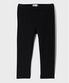 GEMO Legging court en coton stretch fille noir standard