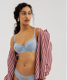 GEMO Soutien-gorge corbeille en dentelle à bonnets souples Bleu